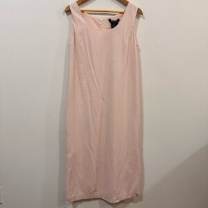 Samantha Rose Missy Sleeveless Light Pink Classic Minimalist Midi Dress Size 8